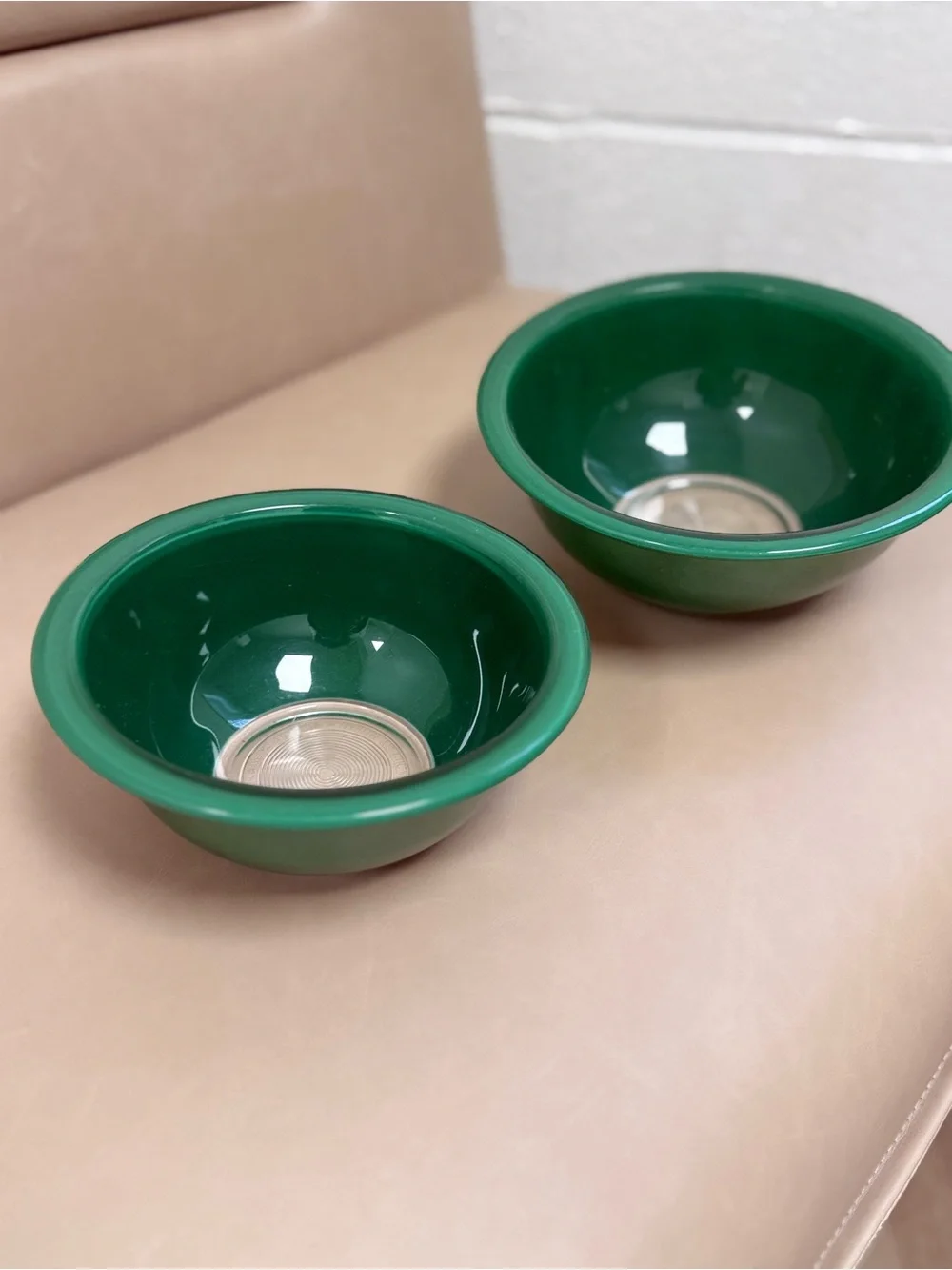 Pyrex Forest Green Rainbow Glass Mixing Bowl Set Vintage Kitchen Bundle